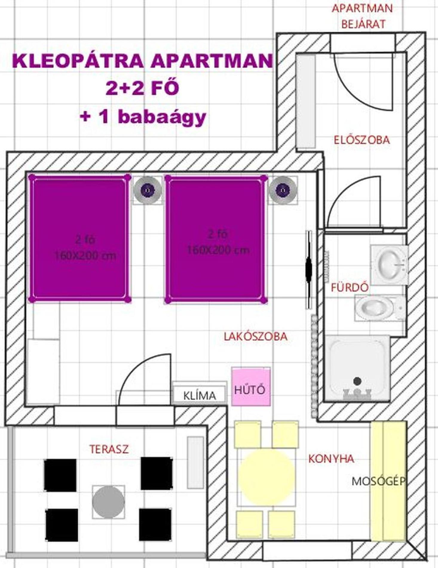 Hajdúszoboszló Kleopatra Apartman מראה חיצוני תמונה